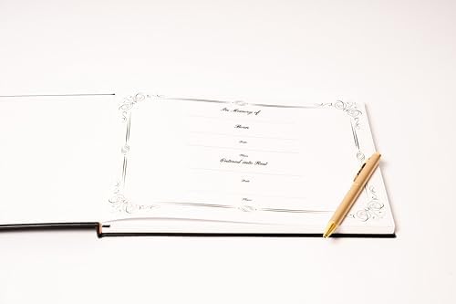 LIFETOO Ocean Funeral Guest Book w/Pen (12" x 8", 400+ Guests), Celebration of Life Guest Books, Memorial Service Guest Book Sign for Funerals | Guest Book for Funeral, Memory Book for Funeral Guest - Image 4