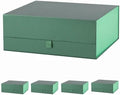 5 Pcs Large Gift Box 13.5x11.8x4.7 Inches, Green Gift Boxes for Presents with Magnetic Closure Lid, Luxury Gift Box Rectangle Collapsible Boxes for Gift Packaging by PLINJOY