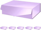PACKHOME 6 Large Light Purple Gift Boxes 13.5x9x4.1in with Magnetic Lids by PACKHOME