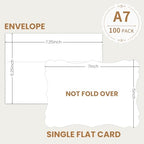 Goefun 5x7 Blank Invitations Kit - 100 Pack White Postcards & 100 Pack Envelopes & 120 Sheets 115GSM Vellum Paper Wraps for Wedding, Graduation, DIY, Thank You & Baby Shower - Image 6