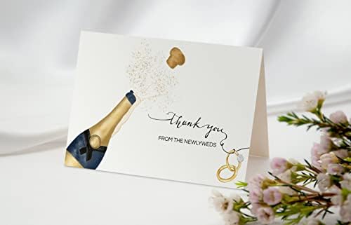 Heather & Willow 100 Wedding Thank You Cards from the New Mr and Mrs | 4x6 Bulk Thank You Cards with Envelopes | Grateful Notes Bridal Shower and Baby Shower - Image 7