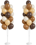 Hiins Brown Balloon Stand Kit Set of 2 With base,Pole for Party Decorations by HiinsPartyDecoration