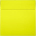 LUXPaper Square Invitation Envelopes | Peel & Press | 6" x 6" | Citrus Yellow | 80lb. Text | 250 Qty - Image 2