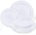 Tinybee 60PCS White Plastic Plates - Heavy Duty White Disposable Plates by Tinybee