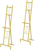 2 Pack Easel Stand for Sign, Wedding Welcome Display Poster Frame Holder by OUSHENG