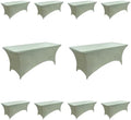 10-Pack 6ft Spandex Table Covers for Rectangle Standard Folding Tables - Wrinkle Resistant Stretch Tablecloths - Ultimate Fitted Table Protector for Parties, Banquet, Wedding by Unknown