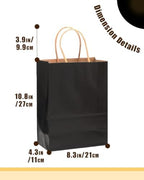 qiqee 400-Packs Black Paper Gift Bags with Handles Bulk 10.6"x8.3"x4.3" Medium Size Paper Bags Multiple Uses - Image 3