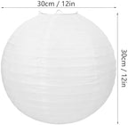 30 Pack 12 Inch Elegant White Round Lanterns for Party, Weddings, Birthdays - Image 2