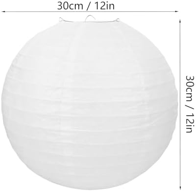 30 Pack 12 Inch Elegant White Round Lanterns for Party, Weddings, Birthdays - Image 2