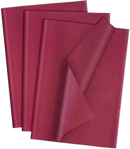 Teling 500 Sheets Tissue Paper for Gift, Burgundy Wine, 14 x 20 Inch by Teling