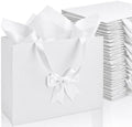Catlovecorn 20 Pack Large White Gift Bags, 16.5 x 5.5 x 12.6 In by Catlovecorn