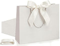 Silkfly 24 Pcs Paper Gift Bags with Handles & Bow Ribbon, Ivory by Silkfly