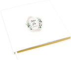 Andaz Press Personalized Wedding Guestbook with Gold Accents, Champagne Florals with Greenery Stems White Guest Sign In Guest Registry 120 Pages 8.5 X 8.5 Memories Book for DIY, Scrapbook, Photo Album by AndazPress