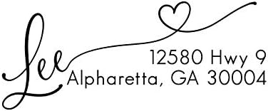 Personalized Address Stamp - Custom Self Inking Stamper - Black Ink, Wedding Rubber Stamp, pre-Inked with Black Ink, PSI - Image 4