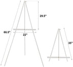 Falling in Art 65" A-Frame Wooden Tripod Easel Stand, White, 2 Pack - Image 5