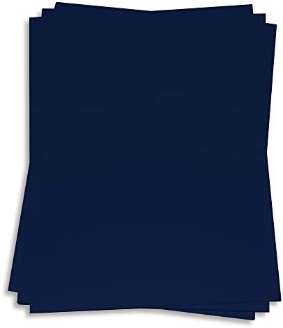 Midnight Blue Card Stock - 8 1/2 x 11 Gmund Colors Matt 111lb Cover, 25 Pack by LCIPaper