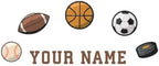 Oliver's Labels Premium Name Wall Decals - Matte Finish Personalized Wall Art for Kids' Rooms & Nurseries (Sports) by Oliver%27s+Labels