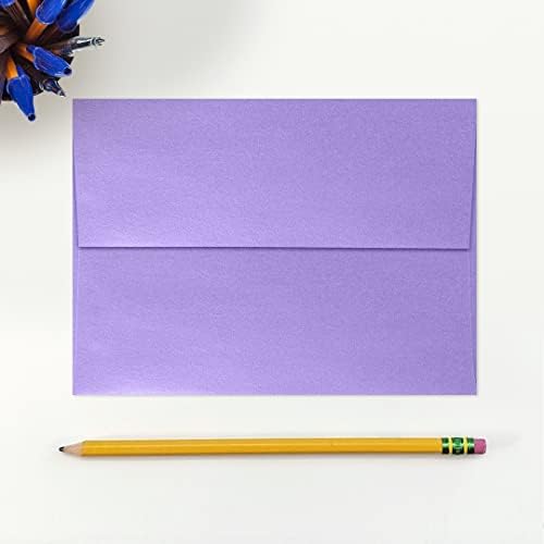LUXPaper A7 Invitation Envelopes | Peel & Press | 5 1/4" x 7 1/4" | Amethyst Metallic | 80lb. Text | 250 Qty - Image 4