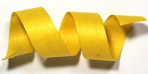Natural Cotton Curling Ribbon for Gift Wrapping | 100% Biodegradable Holiday Gift Ribbons for Presents & Ribbons for Crafts | Yellow Colored Curling Ribbon | 3/16, 1/2 & 5/8 Inch (Jonquil) by CreamCityRibbon