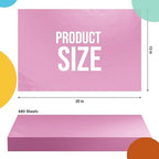 Party Solids Pink Tissue Paper for Gift Bags 15" X 20" 480 Sheets - Image 2