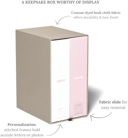 Savor I Baby Deluxe Box | Acid-Free Newborn Keepsake & Memory Organizer with 52 Labels, 9 Drawers, 8 File Folders | Gift for Pregnancy, Gift for Mom & Baby Shower, Pink, No Customization - Image 2