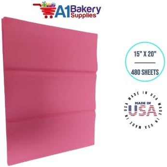 Gift Wrapping Tissue Paper 15X20 480 Pack by A1 Bakery Supplies (Azalea Pink) - Image 2