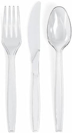 Prestee 600 Piece Plastic Silverware Set - Includes 200 Plastic Forks, 200 Spoons, and 200 Knives - Heavy Duty Flatware - Bulk Disposable Utensils for Weddings, Holidays, Christmas, and Party Events by Prestee