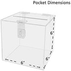 Marketing Holders 6"W Ballot Box Suggestion Top Lock Sign Great for Shows Expos Charity Organizations Countertops Monetary Donations Promotions Complaints - Image 3