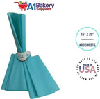 Aqua Blue Tissue Paper 15 Inch x 20 Inch - 480 Sheet Pack - Image 7