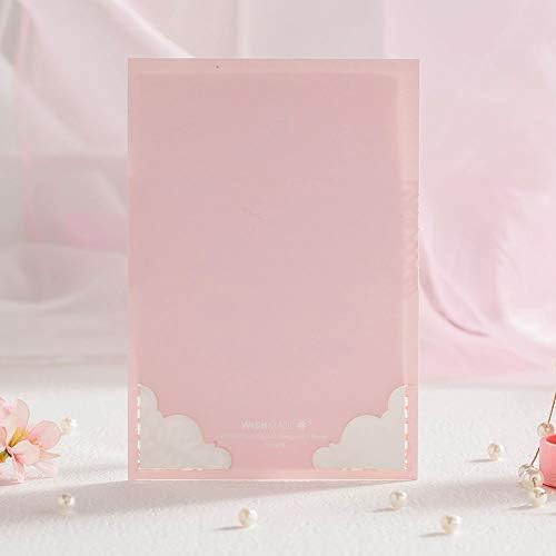 Hosmsua 50PCS Blank Pink Quinceanera Invitations Kit 5x7.3 Inch Laser Cut Floral Gold Crown Pocket Quinceanera Invitation Cards with Envelopes for Birthday Bridal Shower Invite - Image 5