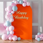 Neatsure Arch Backdrop Stand and Cover Set, 7.2FT Metal Photo Balloon Arch Backdrop Stand for Wedding Birthday Party Baby Shower Ceremony Graduation Decoration, OrangeRed - Image 2