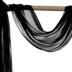 Pack of 25 Yard Chiffon Drapery Fabric, 60" Wide, Multiuse - Black - Image 6