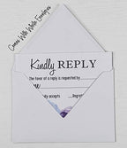50 Blank RSVP Cards with White Envelopes Floral 4"x6" Response Cards-RSVP Reply Card for Wedding-Bridal Shower-Baby Shower-Rehearsal Dinner - Image 6
