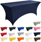 10-Pack 6ft Spandex Table Covers for Rectangle Standard Folding Tables - Wrinkle Resistant Stretch Tablecloths - Ultimate Fitted Table Protector for Parties, Banquet, Wedding - Image 3