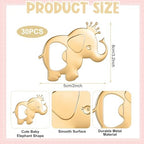 Vesici 90 Pcs Elephant Bottle Opener Party Favors, Gold with Thank You Tags - Image 2