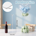 12 Pack 15.75 Inch Clear Acrylic Balloon Stand Kit for Table Centerpieces - Image 2