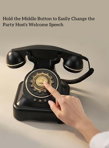 RetroVox Audio Guest Book Wedding Phone Guestbook and Signage Guest Audio Message Book, Vintage Style for Wedding Reception, Bridal Shower, Baby Shower（Black & Sign Holder D） - Image 3