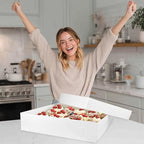 10PCS 16x11x4inch White Sheet Cake Boxes with 10 Cake Boards for Birthday - Image 5