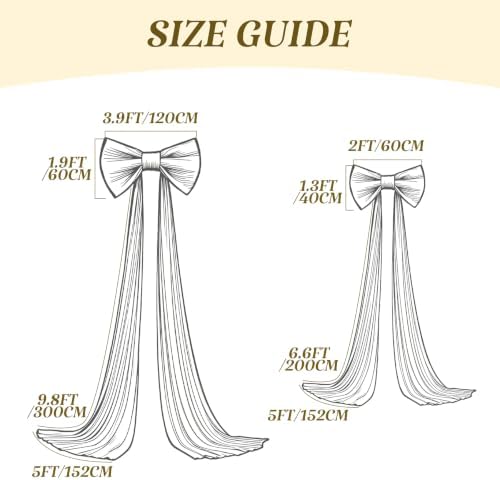 Baby Blue Large Bows for Backdrop Giant Bows Birthday Party Decorations Large Blue Giant Bow Decor for Wedding Baby Shower Birthday Photo Booth Decor 24"x16" - Image 4