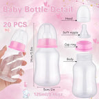 TrelaCo 20 Pcs Bottle Chug Game, Elephant Theme Baby Shower Favors, Pink - Image 3