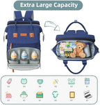 ISMGN Diaper Bag Backpack, Large Diaper Bag, Baby Bag for Mom, Navy Blue - Image 2