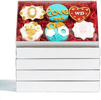 RomanticBaking 50 Pack Small Cookies Boxes with Window 9 1/2" x 6" x 1 1/4" Pastry Bakery Boxes for Macaron,Cakesicle,ricek rispy treats, Browine by RoanticBaking
