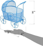 Red Co. Adorable Baby Shower Centerpiece, Decorative Stroller Carriage Basket, Blue, 8-inch - Image 5