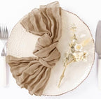 DeZerlor Nude Cheesecloth Napkins Fall Cloth Napkins Set of 100 for Party - Image 4