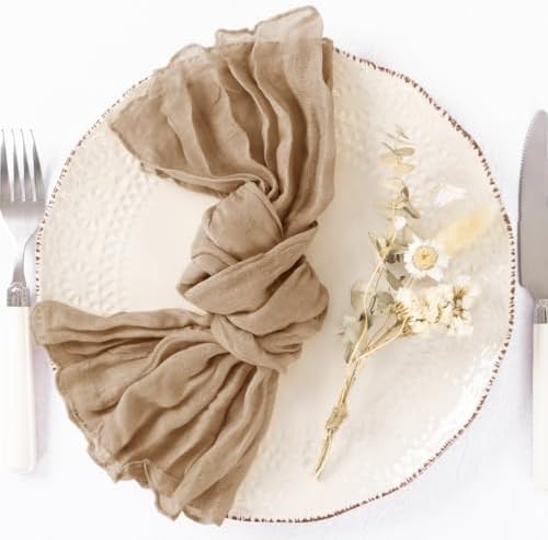 DeZerlor Nude Cheesecloth Napkins Fall Cloth Napkins Set of 50 for Party - Image 4