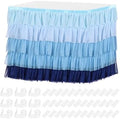 MECCANIXITY 1 Pack 14ft Blue Tutu Table Skirt, Ruffle Tablecloth for Rectangle or Round Table Cover for Birthday Weddings Cake Dessert Table Decorations by MECCANIXITY