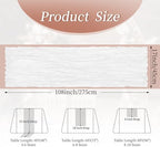 20 Pack White 17 x 108 Inch Cheesecloth Table Runner - Boho Gauze Sheer Fabric for Wedding Baby Shower Party Home Decor - Image 2
