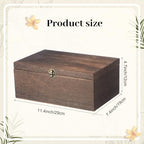 Geelin Wooden Wedding Card Box with Letter Flag Rustic,Retro Color - Image 2