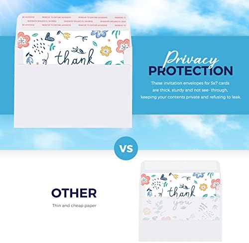 ACSTEP 2400PACK 5X7 Envelopes, White A7 Envelopes Self Seal for Weddings, Invitations, Photos, Postcards, Greeting Cards Mailing,Baby Shower, Graduation - Image 2