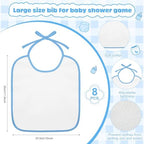 8 Sets Bottle Chug Baby Shower Games Juegos Para Plastic Baby Bottles Bibs Disposable Diapers Gender Reveal Games Baby Changing Diaper Race Game Decoration (Blue) - Image 3